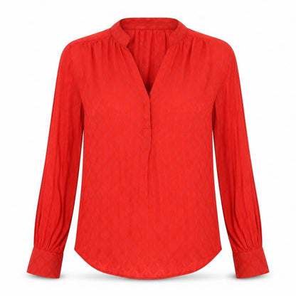 Womens UK Size 10 NEXT Red Basic Button-Up