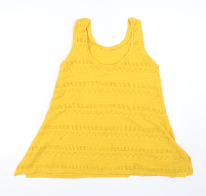 Womens UK Size 12 Dorothy Perkins Yellow Basic Tank