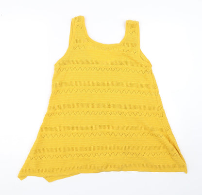 Womens UK Size 12 Dorothy Perkins Yellow Basic Tank