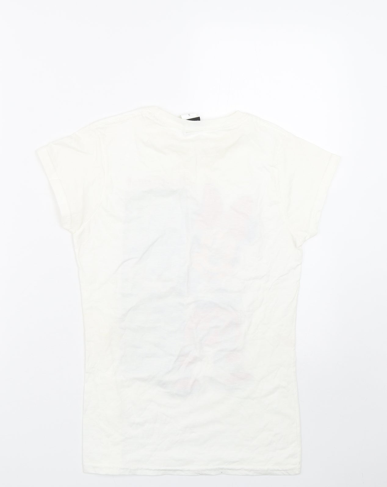 Womens UK Size S Disney White Basic T-Shirt
