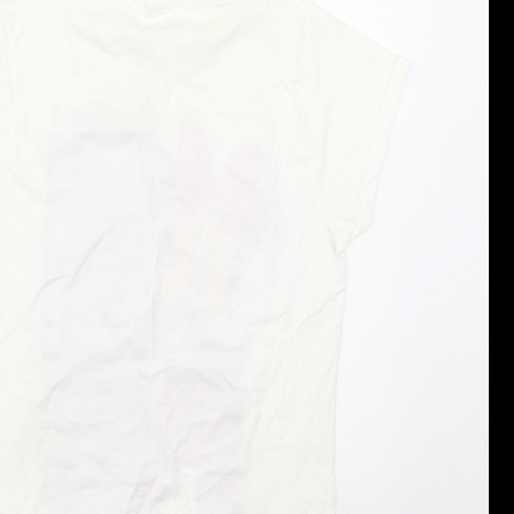 Womens UK Size S Disney White Basic T-Shirt