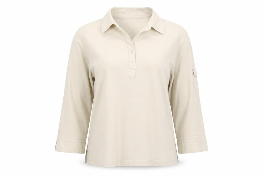 Womens UK Size L Carolyn Taylor Beige Basic T-Shirt