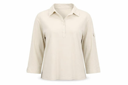 Womens UK Size L Carolyn Taylor Beige Basic T-Shirt