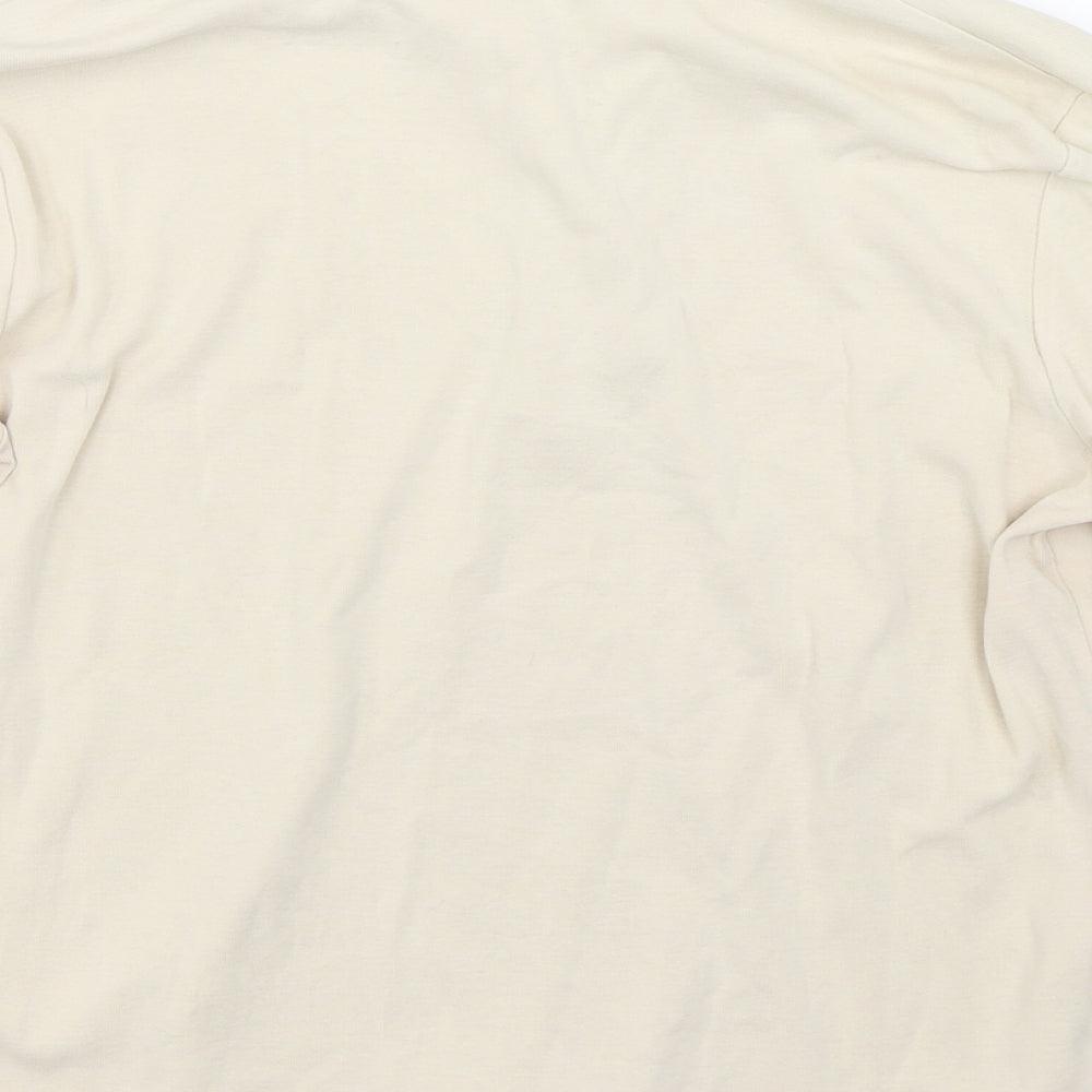Womens UK Size L Carolyn Taylor Beige Basic T-Shirt