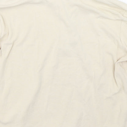 Womens UK Size L Carolyn Taylor Beige Basic T-Shirt