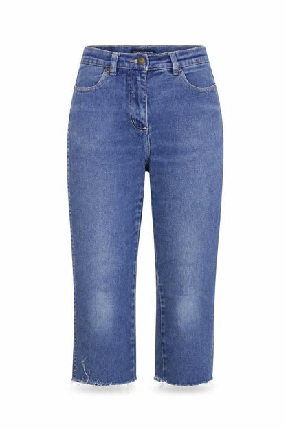 Womens UK Size 28 Brooker Regular Fit Cropped Blue Jeans