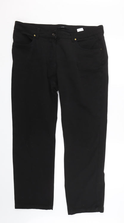 Liva Womens Black   Trousers  Size 39 in L29 in