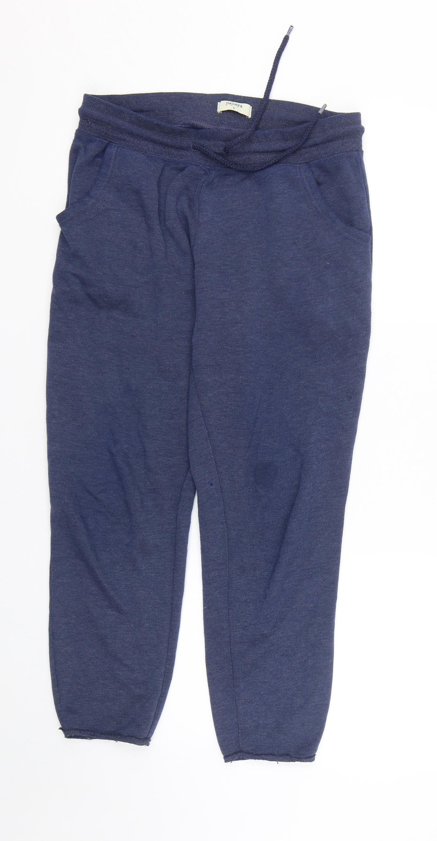 Womens UK Size S Papaya Regular Fit Sweatpants Blue Trousers