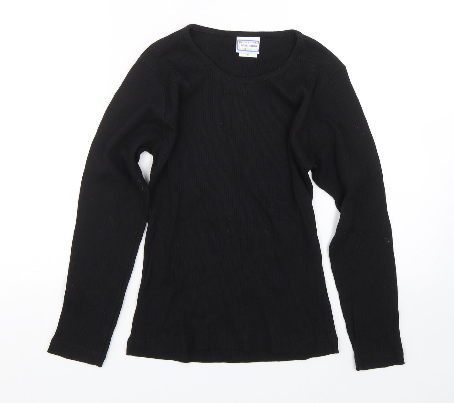 Revival Womens Black Striped  Wrap T-Shirt Size M
