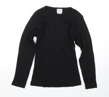 Revival Womens Black Striped  Wrap T-Shirt Size M