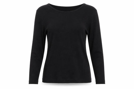 Revival Womens Black Striped  Wrap T-Shirt Size M