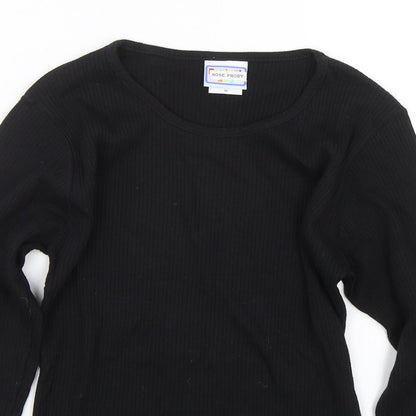 Revival Womens Black Striped  Wrap T-Shirt Size M
