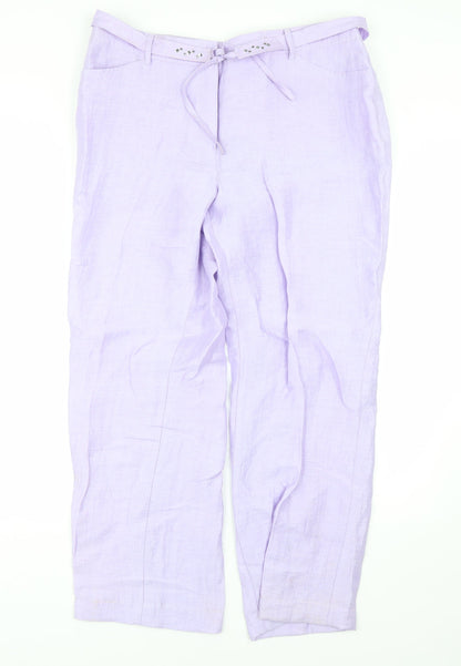 Womens UK Size 36 Lebek Regular Fit  Purple Trousers