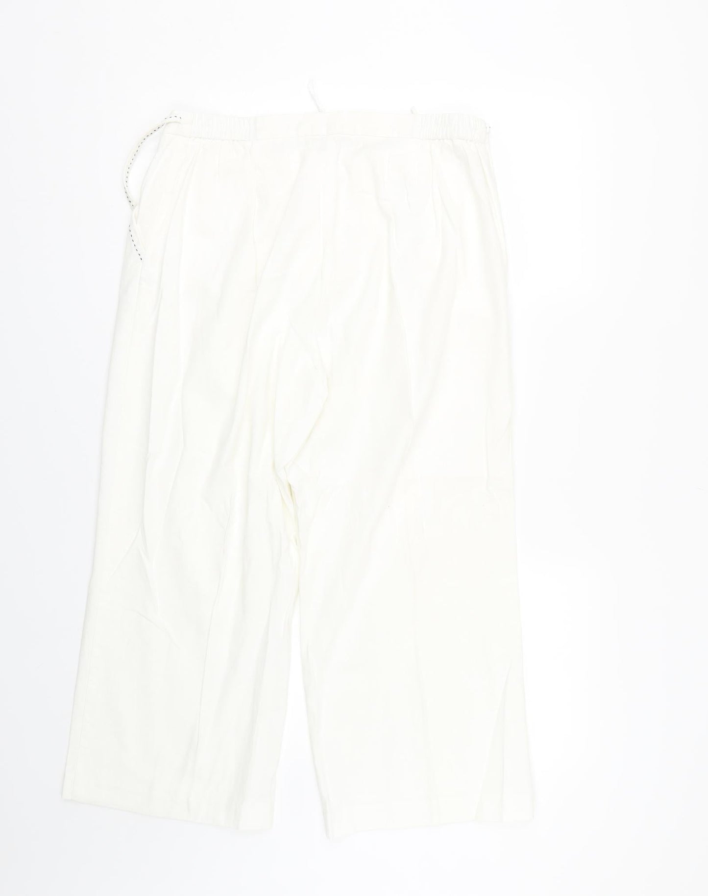 Warehouse Womens White   Cropped Trousers Size 16 L22 in