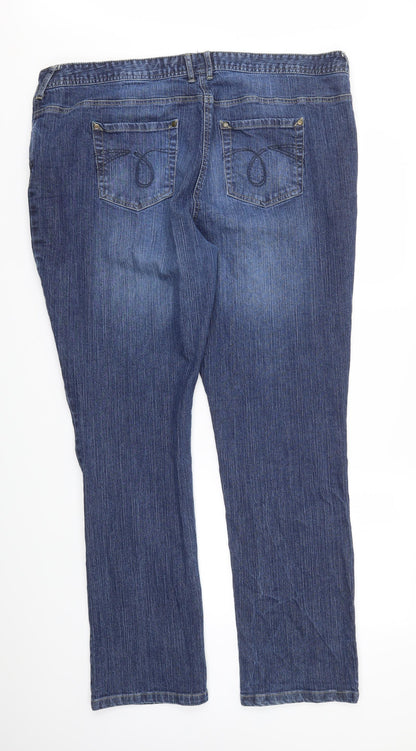 1932 Womens Blue   Straight Jeans Size L L32 in