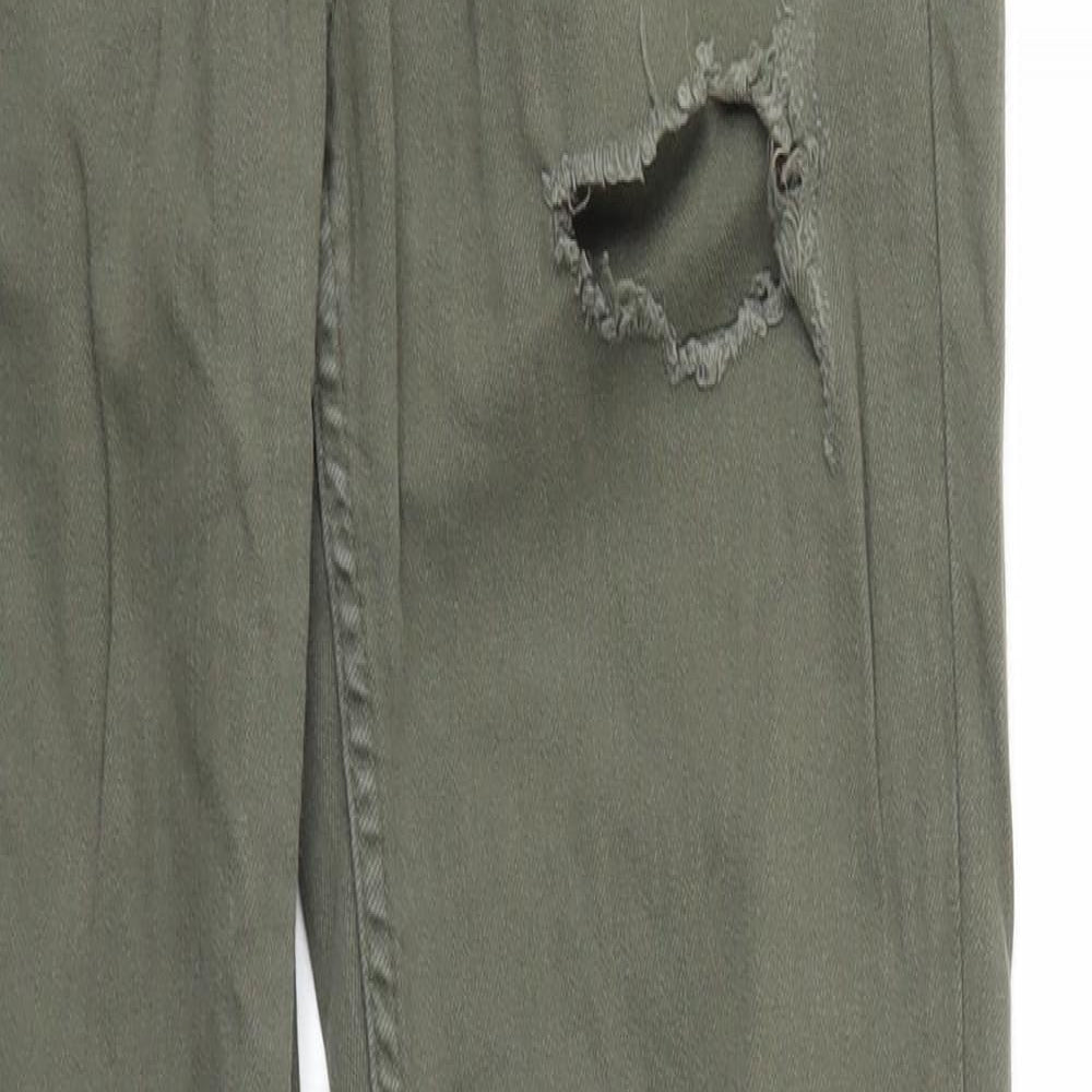 Womens UK Size 29 in Denim Regular Fit Skinny Green Jeans