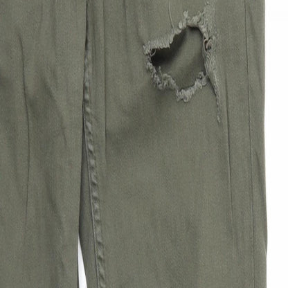 Womens UK Size 29 in Denim Regular Fit Skinny Green Jeans
