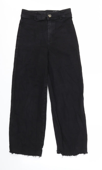 H&M Womens Black   Capri Jeans Size 8 L25 in