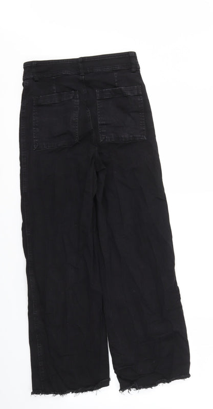 H&M Womens Black   Capri Jeans Size 8 L25 in