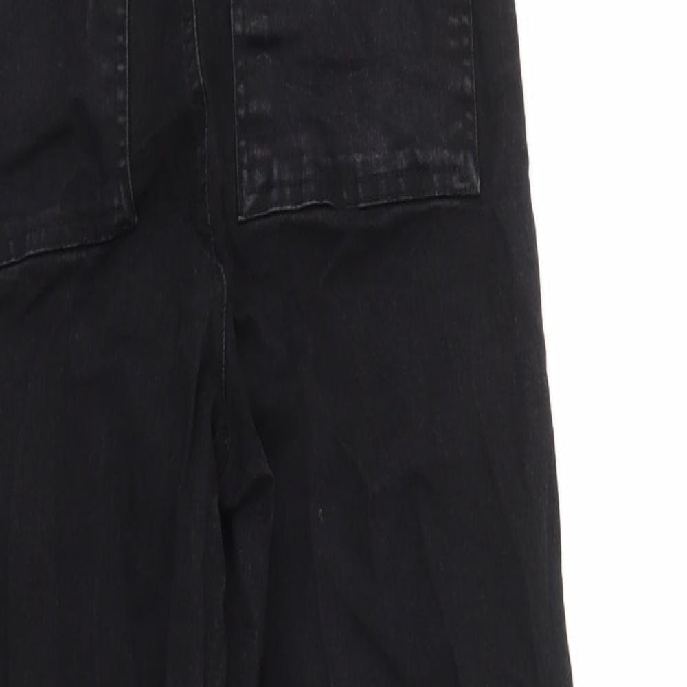 H&M Womens Black   Capri Jeans Size 8 L25 in