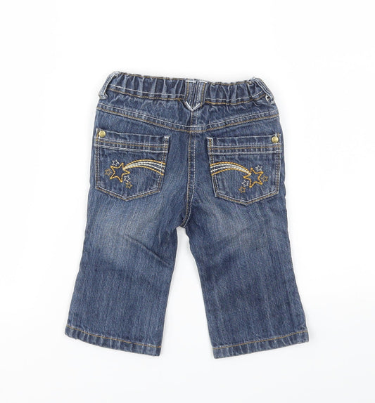 NEXT Girls Blue   Capri Jeans Size 6-9 Months