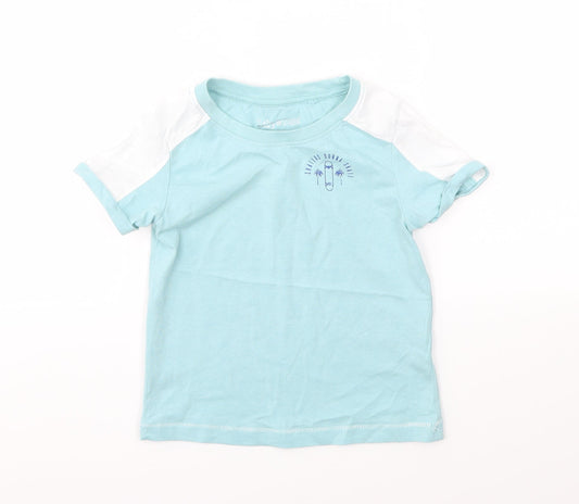 Lily & dan Boys Blue   Basic T-Shirt Size 3-4 Years