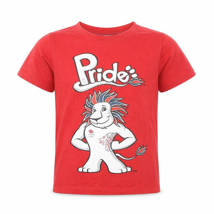 Pride Boys Red Animal Print  Basic T-Shirt Size 3-4 Years