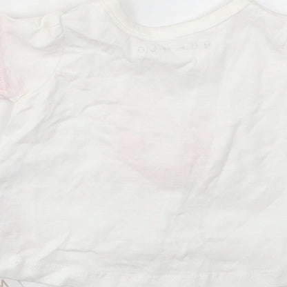 Nutmeg Girls White   Basic T-Shirt Size Newborn