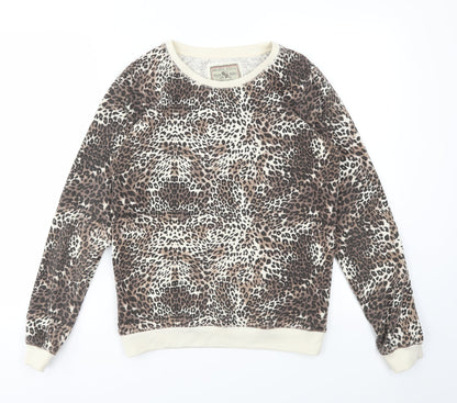 Womens UK Size S Brave Soul Brown Pullover Jumper