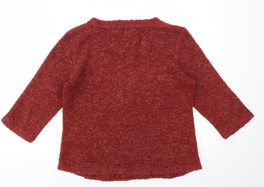 Womens UK Size 12 M&S Red Pullover Jumper