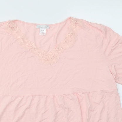 Slenderella Womens Pink   Top Pyjama Top Size 16
