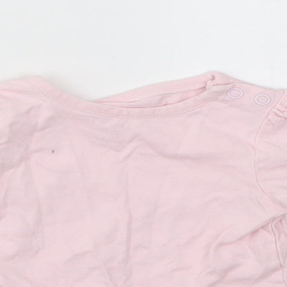 Disney Girls Orange   Basic T-Shirt Size 0-3 Months