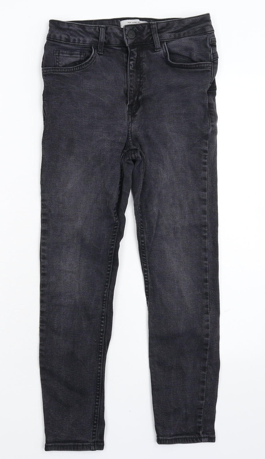 New Look Womens Black  Denim Cropped Jeans Size 10 L22 in