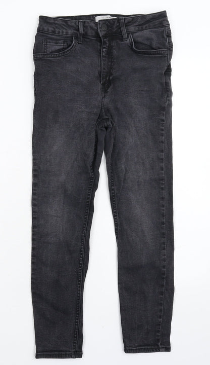 New Look Womens Black  Denim Cropped Jeans Size 10 L22 in