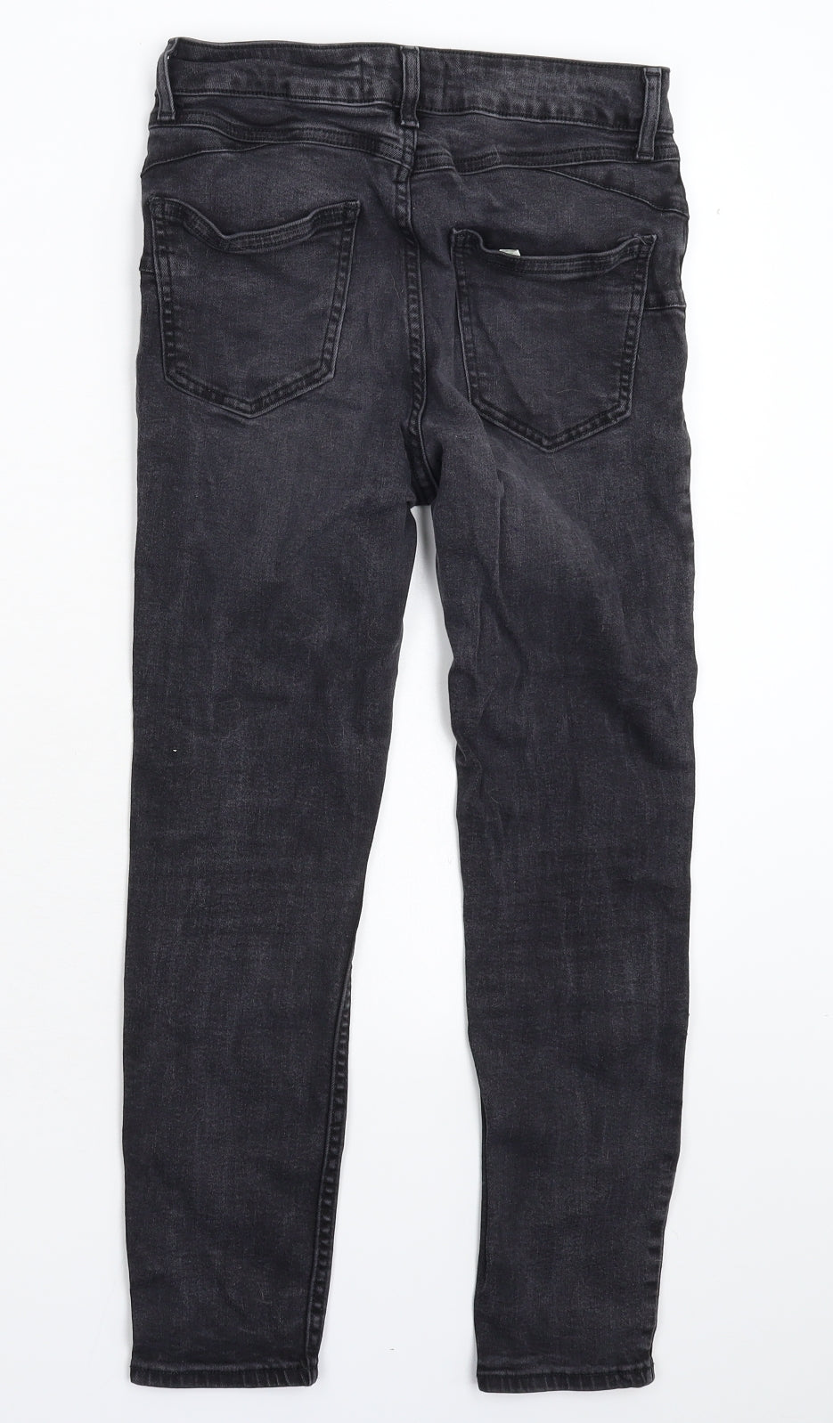 New Look Womens Black  Denim Cropped Jeans Size 10 L22 in