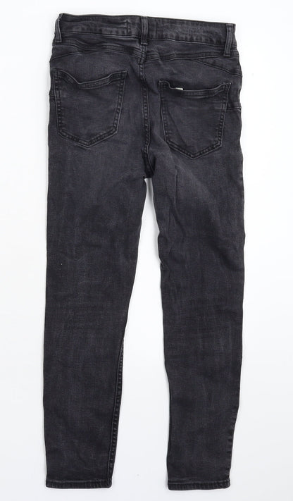 New Look Womens Black  Denim Cropped Jeans Size 10 L22 in