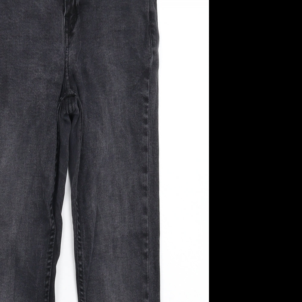 New Look Womens Black  Denim Cropped Jeans Size 10 L22 in