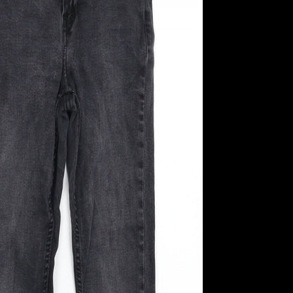 New Look Womens Black  Denim Cropped Jeans Size 10 L22 in