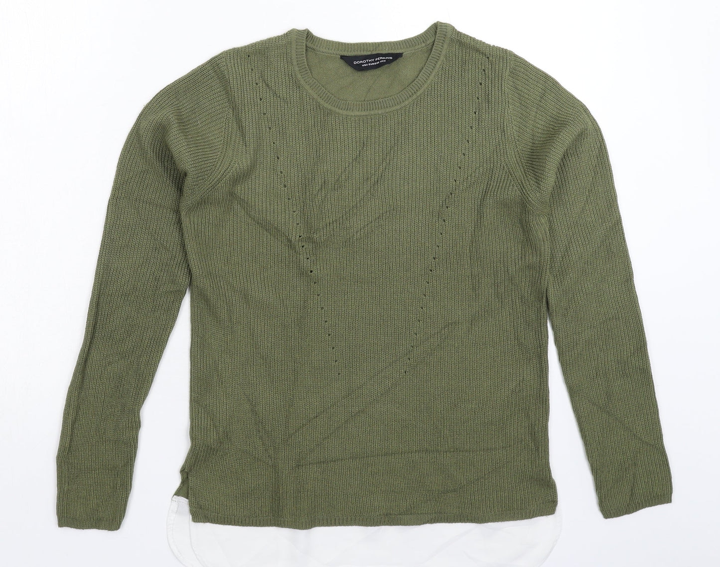 Womens UK Size 8 Dorothy Perkins Green Pullover Jumper