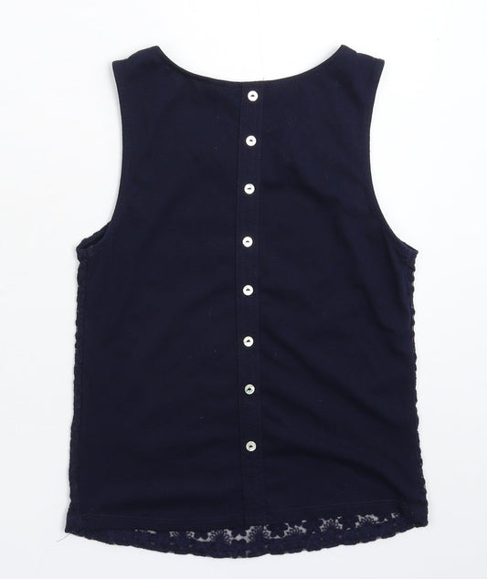 New Look Girls Blue Floral  Basic Tank Size 10-11 Years