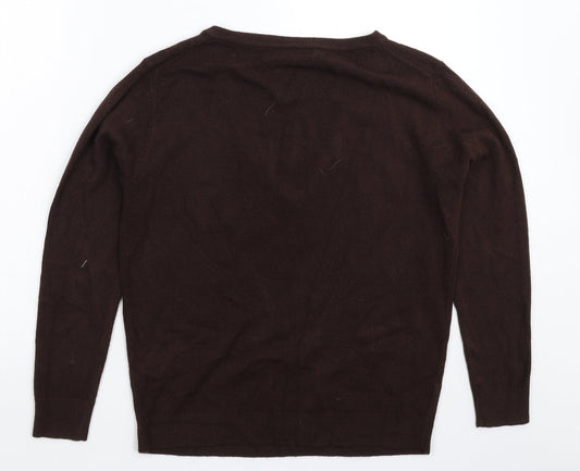 Look Womens Grey  Knit Pullover Jumper Size S