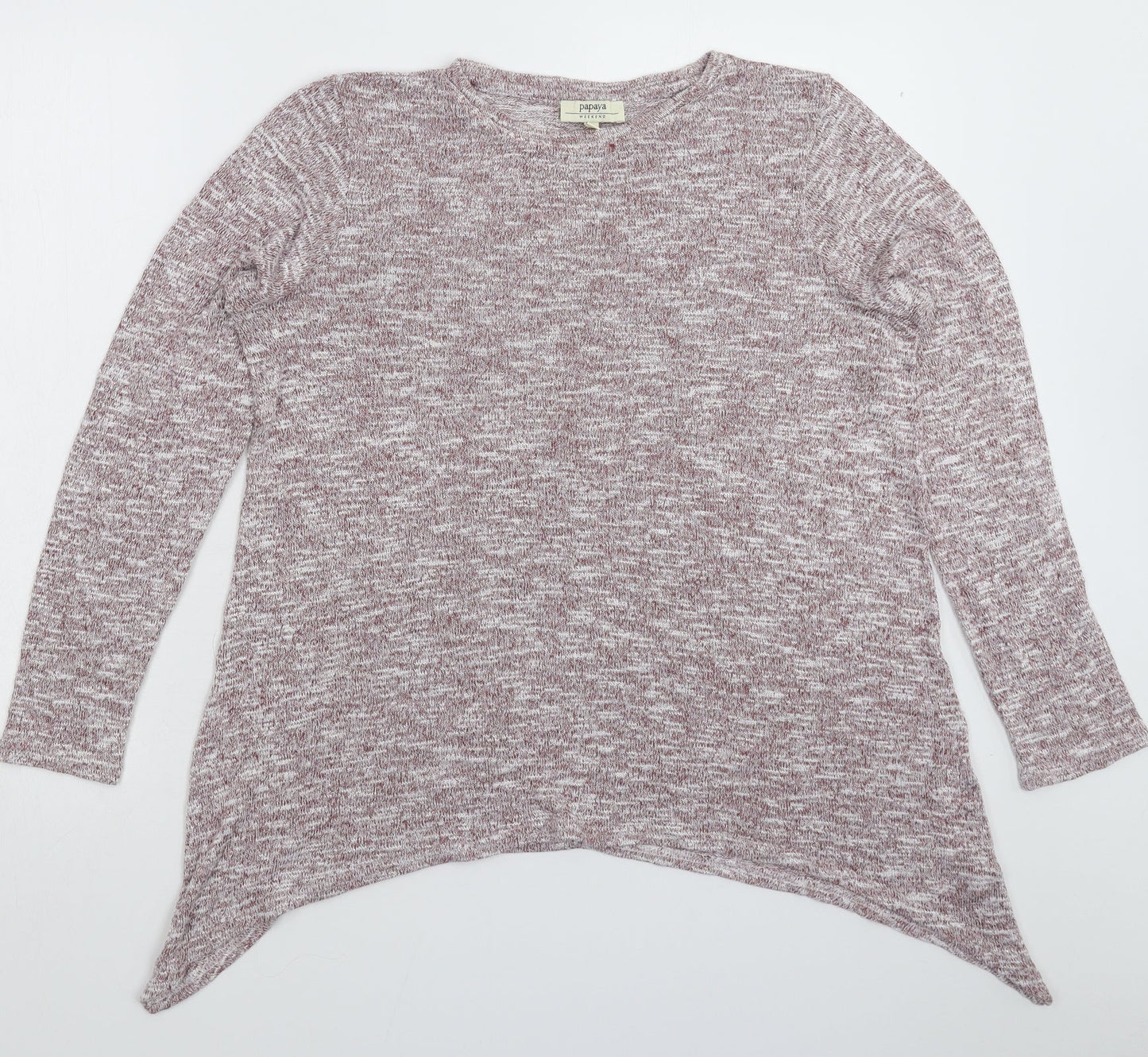 Womens UK Size 16 Papaya Grey Pullover Jumper