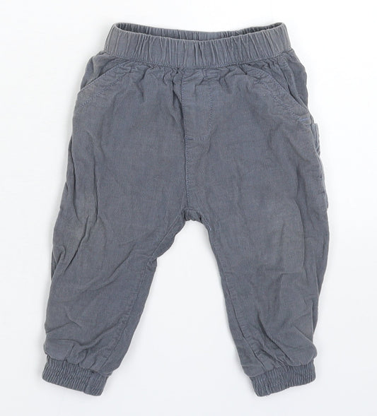 Nutmeg Baby Grey  Corduroy Capri Trousers Size 9 Months