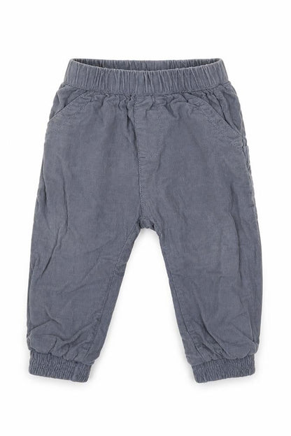 Front view of Nutmeg Baby Grey Corduroy Capri Trousers, size 9, Months