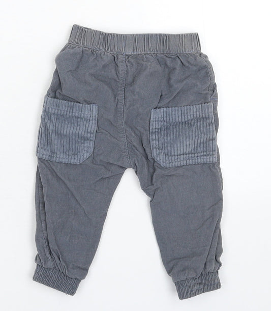 Nutmeg Baby Grey  Corduroy Capri Trousers Size 9 Months