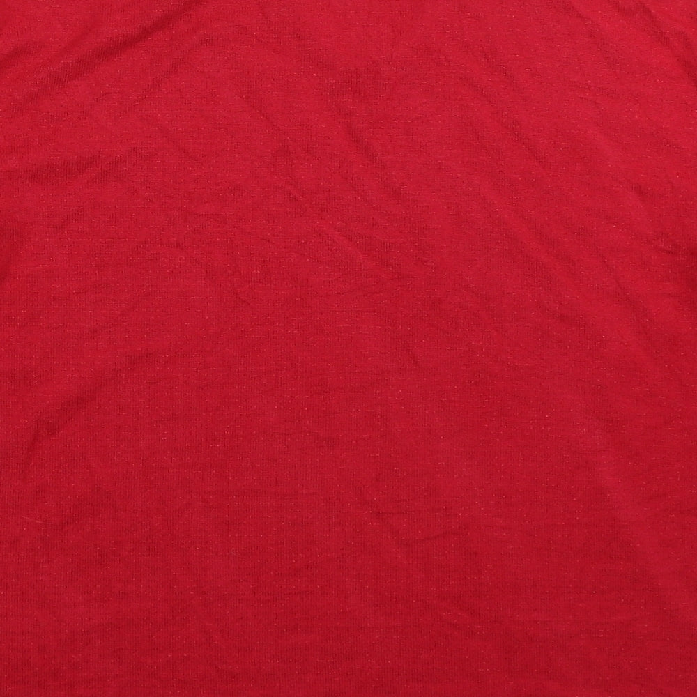 Womens UK Size 10 Marks and Spencer Red Pullover Jumper