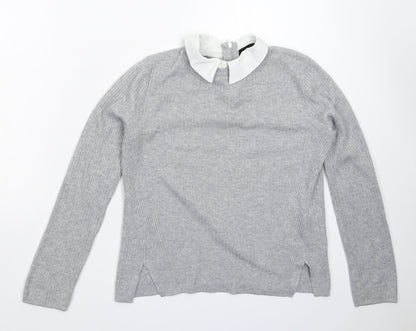 Womens UK Size 8 Topshop Grey Pullover Jumper