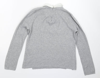 Womens UK Size 8 Topshop Grey Pullover Jumper