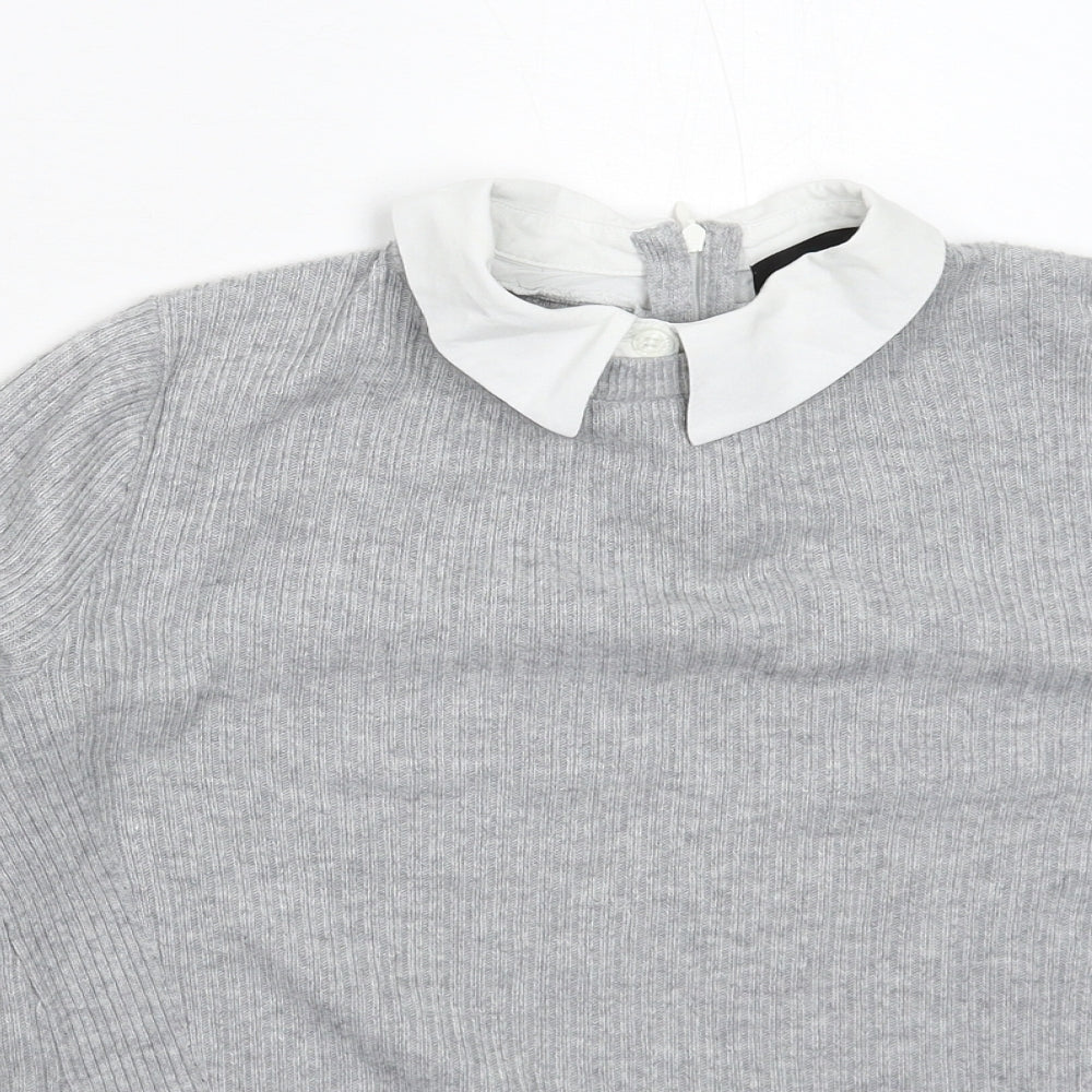 Womens UK Size 8 Topshop Grey Pullover Jumper