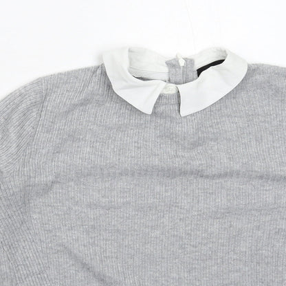 Womens UK Size 8 Topshop Grey Pullover Jumper